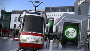 3D CGI Light Rail train public transport Gluas 01