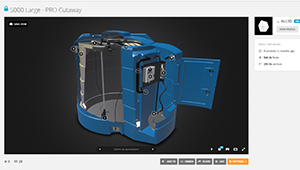 Web mobile Kingspan Fuel tank bluemaster section interactive web plugin sketchfab WebGL 02