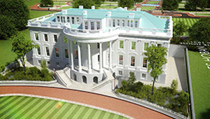 3D CGI Casino resort fly-through White house