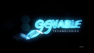 3D CGI Genable Animated logo dna chromosome sequence gene therapy