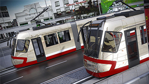 3D CGI Light Rail train public transport Gluas 02