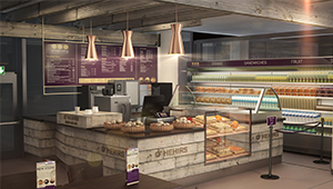 3D CGI Retail Fit-out servery food bakery concession 01