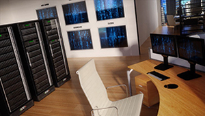 3D CGI animation office date servers back end 01