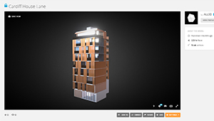 Web mobile Architectural Visualisation Apartmets bronse tower web plugin sketchfab WebGL 02