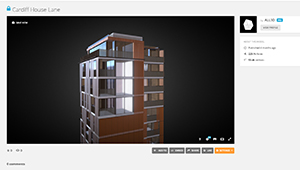 Web mobile Architectural Visualisation Apartmets bronse tower web plugin sketchfab WebGL