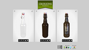 Web mobile Croxsons web site bottles glass comparison web plugin sketchfab WebGL